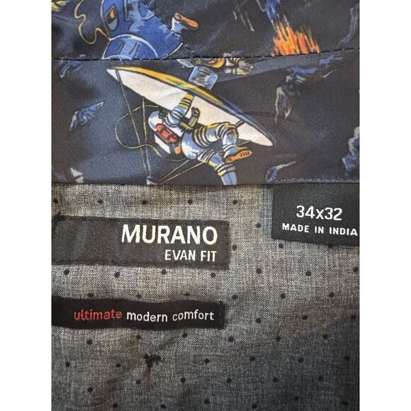 Murano Interstellar Collection India Men’s Pants 34 x 32 Evan Fit Blue White - Picture 1 of 16